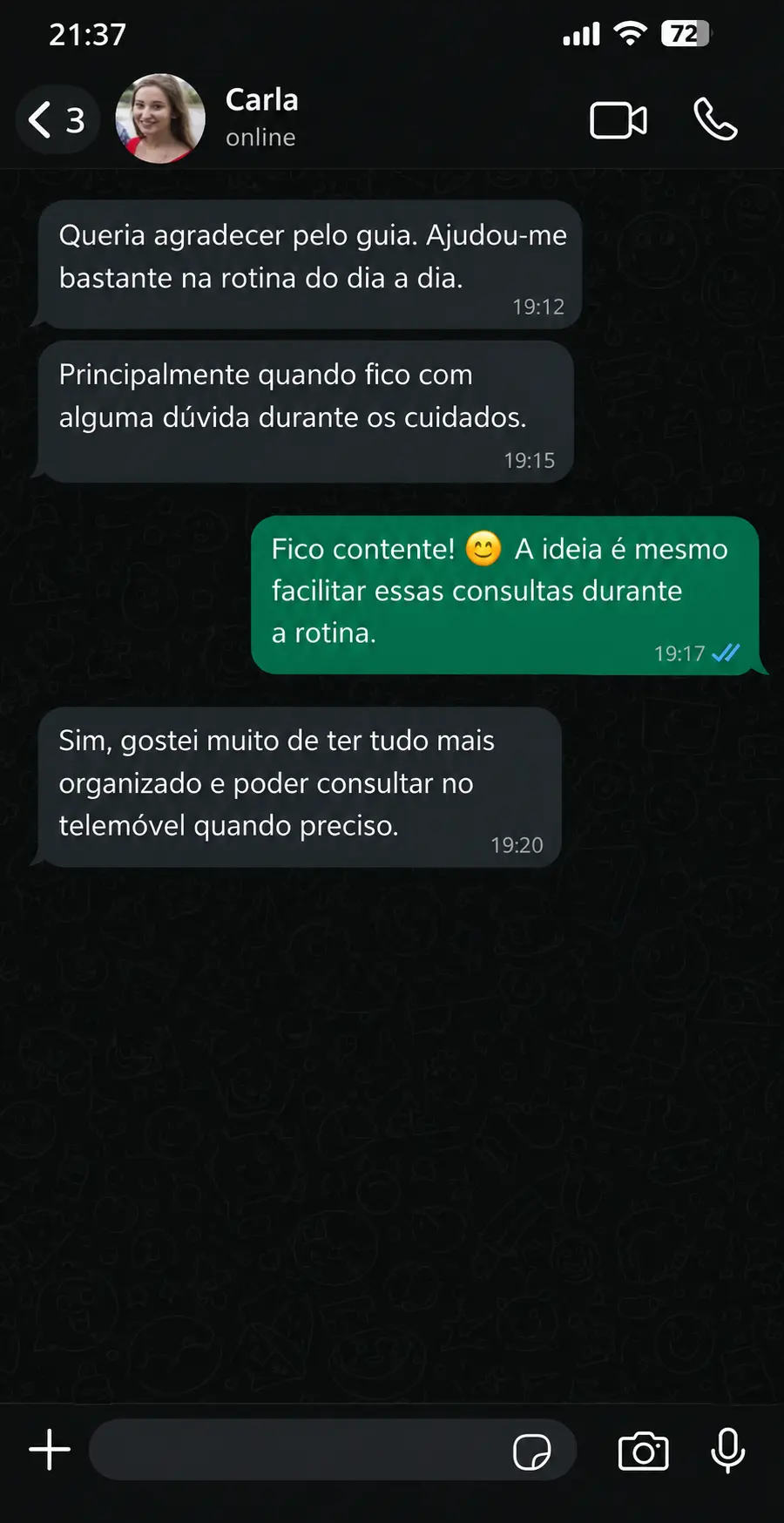Depoimento de cliente
